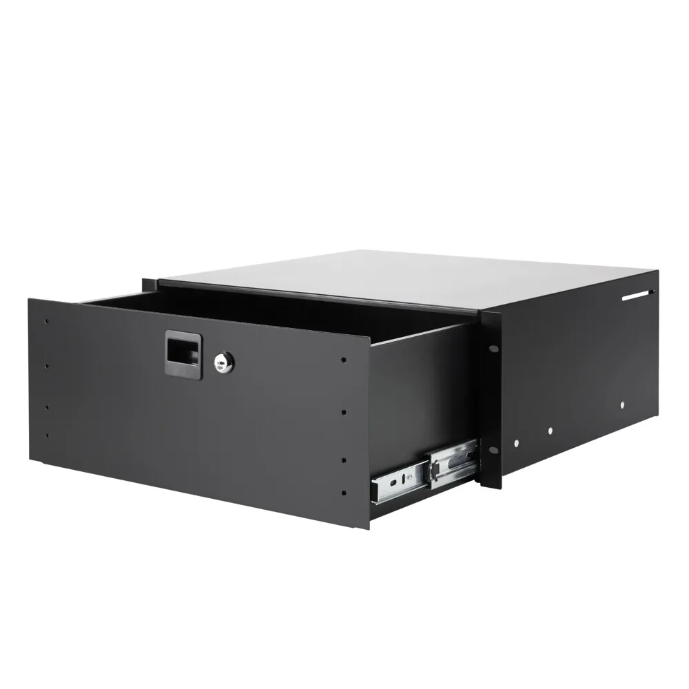 Adam Hall 19" Parts 87404 ALU 4 - 19" 4HE Rackschublade mit Schloss | Aluminium
