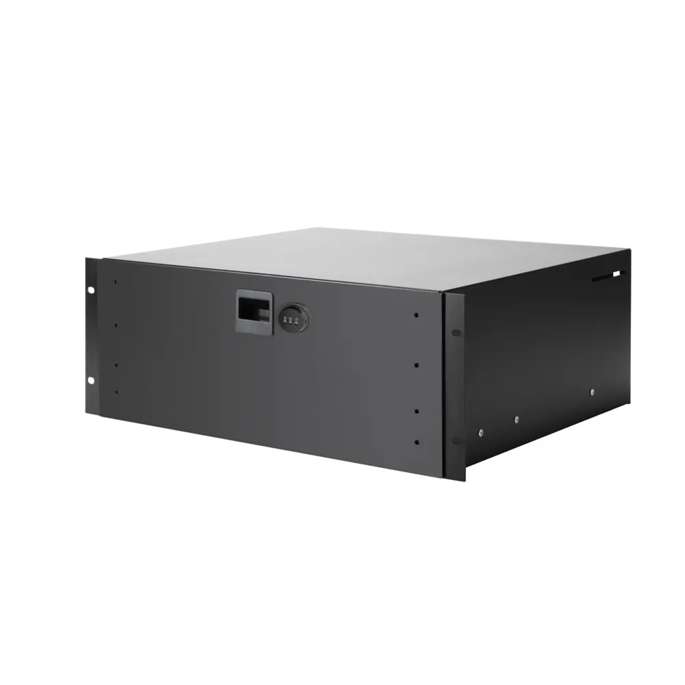 Adam Hall 19" Parts 87404 ALU COMBILOCK 4 - 19" 4HE Rackschublade mit Zahlenschloss | Aluminium