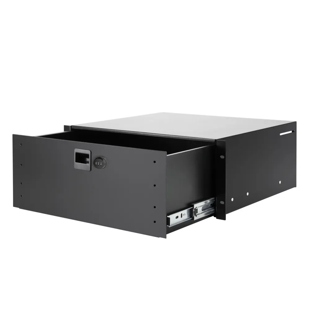 Adam Hall 19" Parts 87404 ALU COMBILOCK 4 - 19" 4HE Rackschublade mit Zahlenschloss | Aluminium