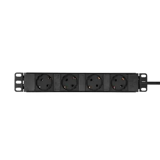 Adam Hall Cables 87470 - Montierbarer Stromverteiler 1HE 4-Fach