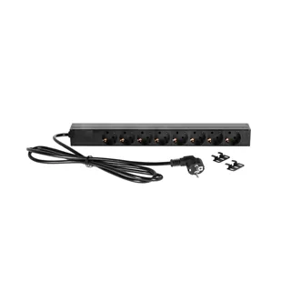 Adam Hall Cables 87471 - 19" Stromverteiler 1HE 8-Fach mit Schalter