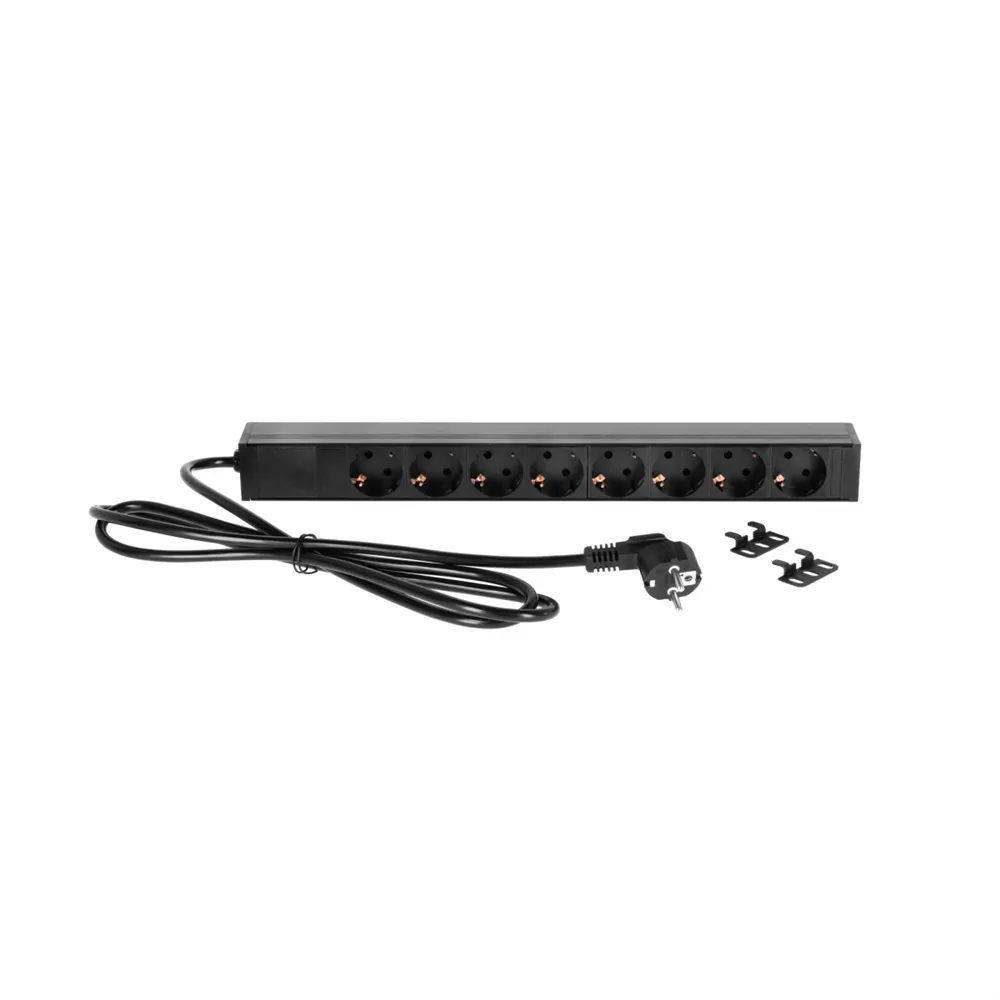 Adam Hall Cables 87471 - 19" Stromverteiler 1HE 8-Fach mit Schalter