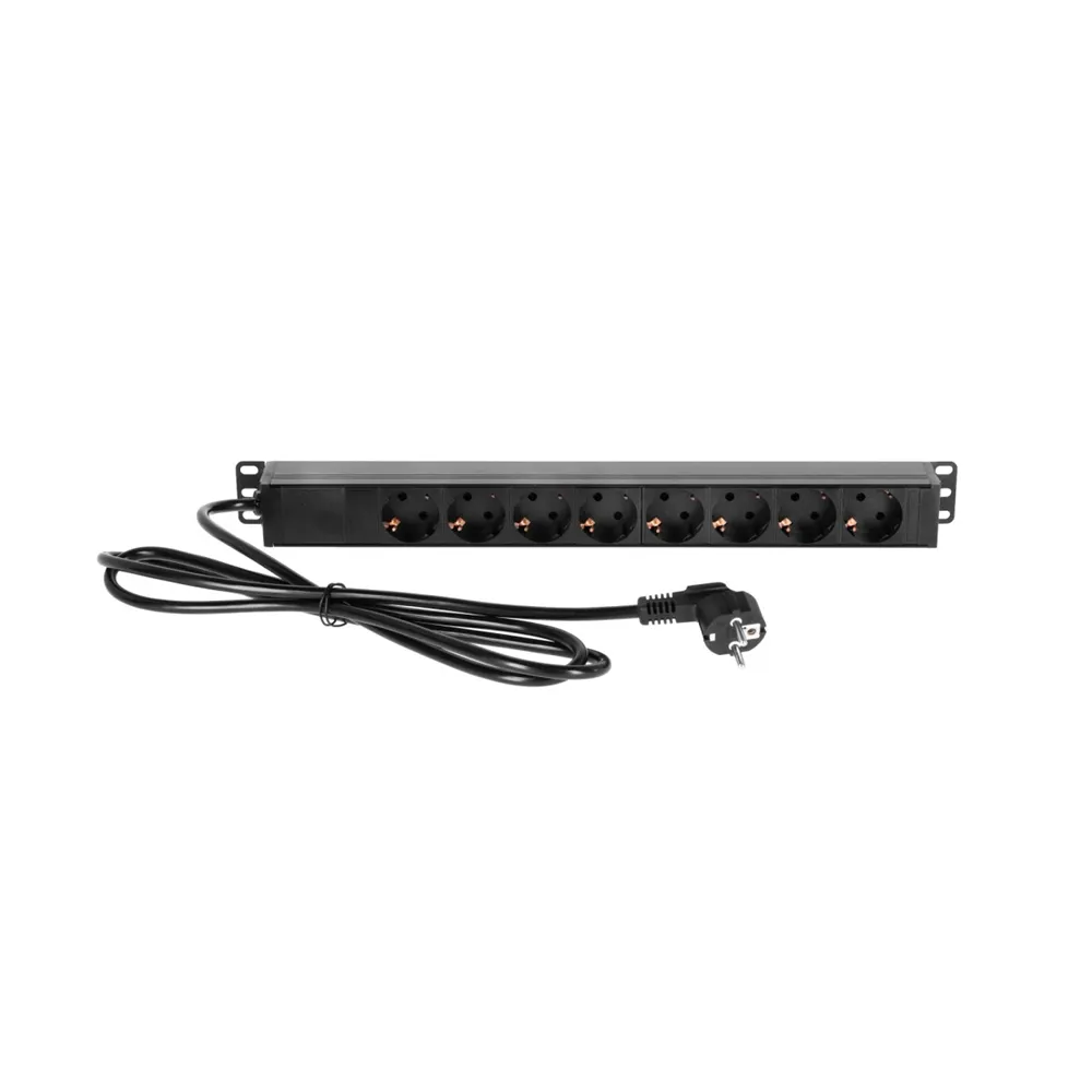 Adam Hall Cables 87471 - 19" Stromverteiler 1HE 8-Fach mit Schalter