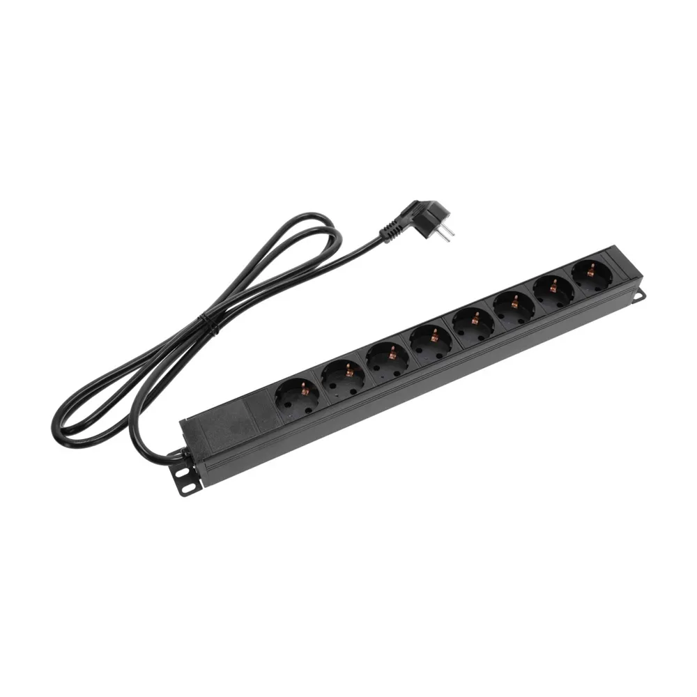 Adam Hall Cables 87471 - 19" Stromverteiler 1HE 8-Fach mit Schalter