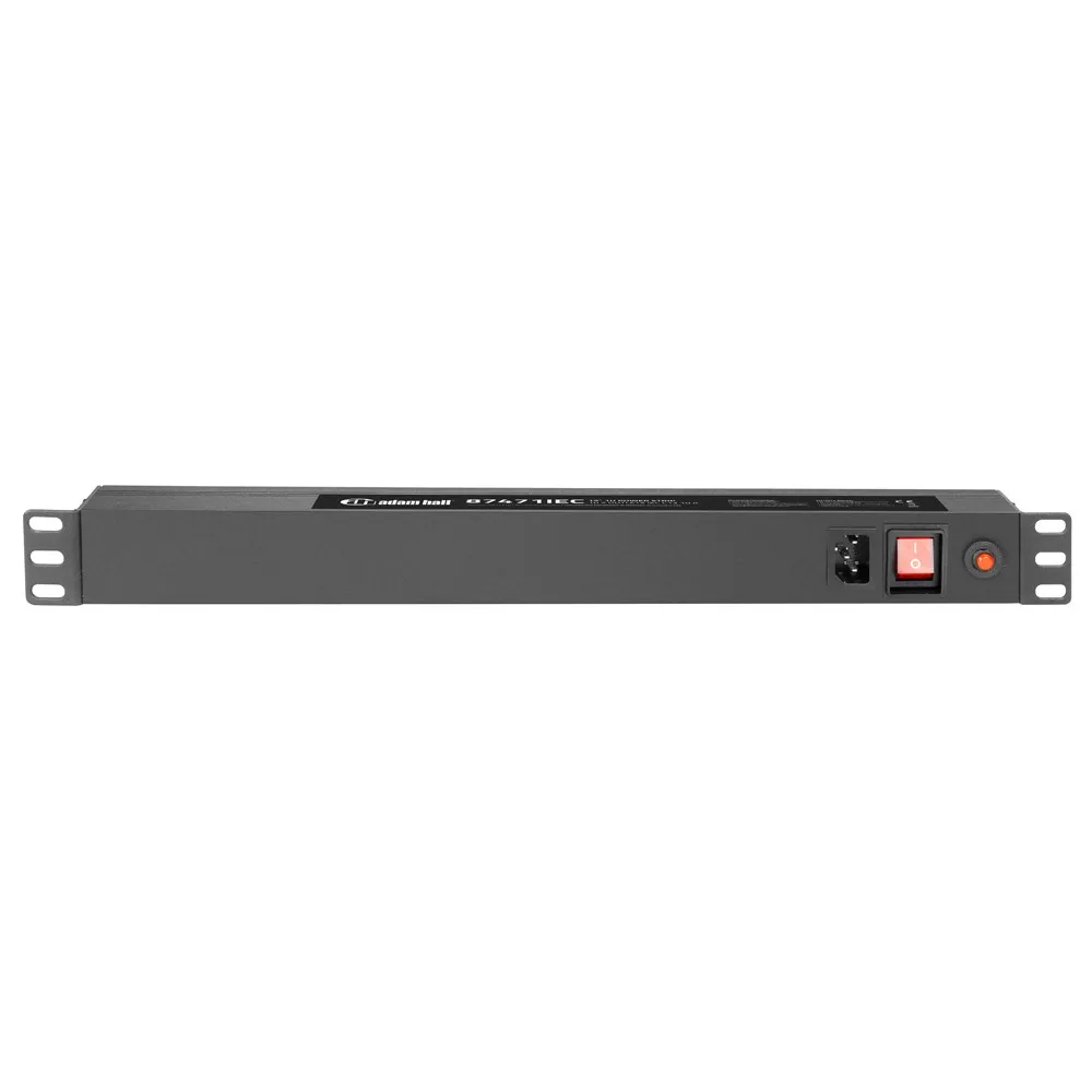 Adam Hall Cables 87471 IEC - 19" Stromverteiler 1HE 10-Fach mit C13 Kaltgerätebuchsen