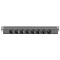 Adam Hall Cables 87471 T - 19" Stromverteiler 1HE 8-Fach mit IP65 Stromzuleitung