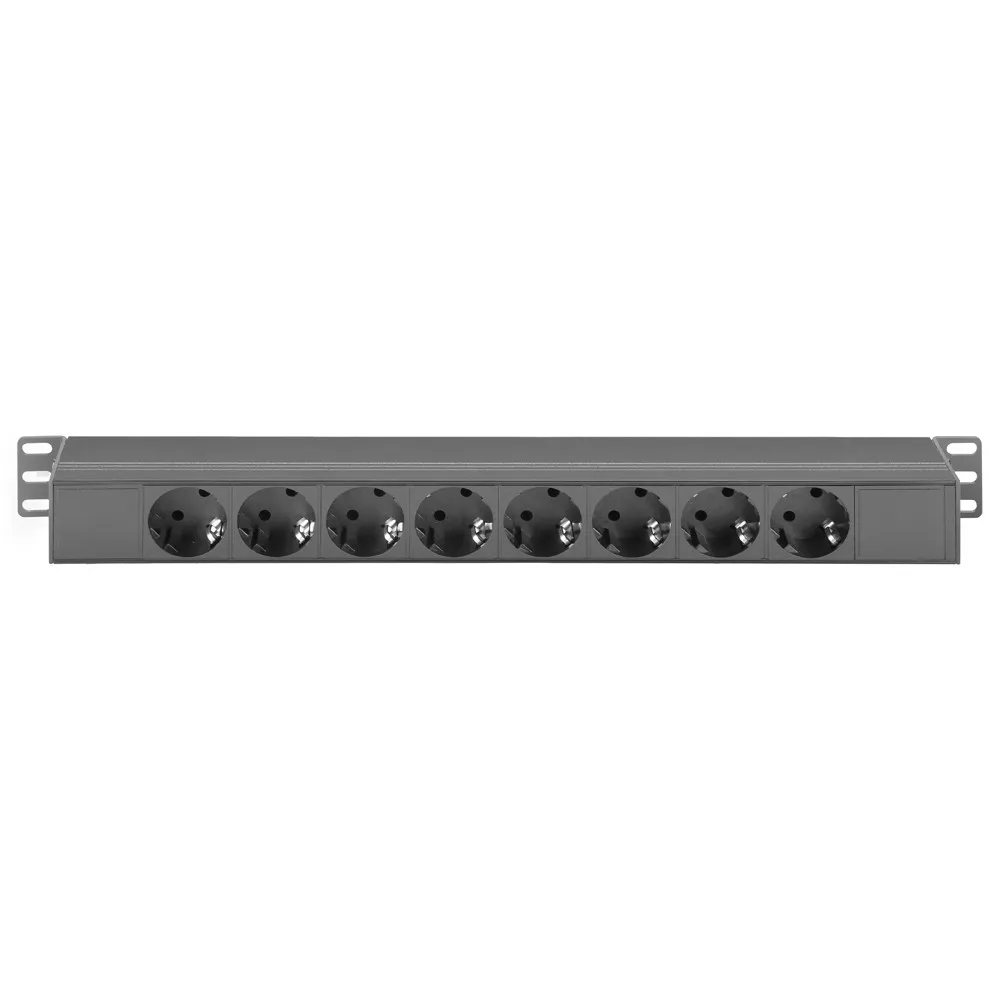 Adam Hall Cables 87471 T - 19" Stromverteiler 1HE 8-Fach mit IP65 Stromzuleitung
