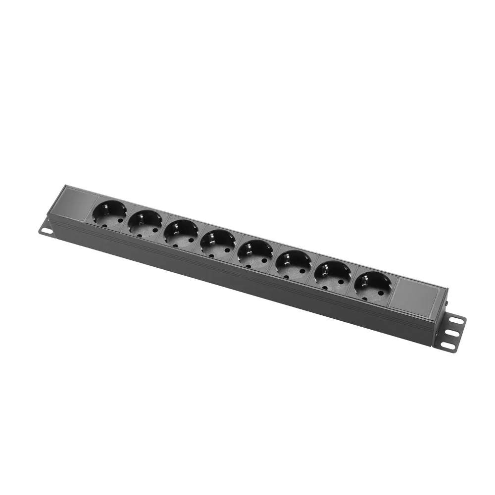 Adam Hall Cables 87471 T - 19" Stromverteiler 1HE 8-Fach mit IP65 Stromzuleitung