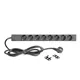 Adam Hall Cables 87471 USB - 19" Stromverteiler 1HE 8-Fach mit Schalter & 2 x USB