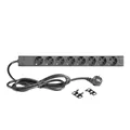 Adam Hall Cables 87471 USB - 19" Stromverteiler 1HE 8-Fach mit Schalter & 2 x USB