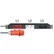 Adam Hall Cables 87473 - 19" Stromverteiler 1HE 6-Fach mit 3 Stromkreisen