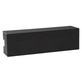 Adam Hall 19" Parts 87475 A - Rückseitiger Schutzkasten für 87475 19" Blende 3 HE für Sicherungsautomaten