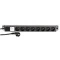 Adam Hall Cables 87478 - 19" Stromverteiler 1HE 8-Fach mit französischer Norm