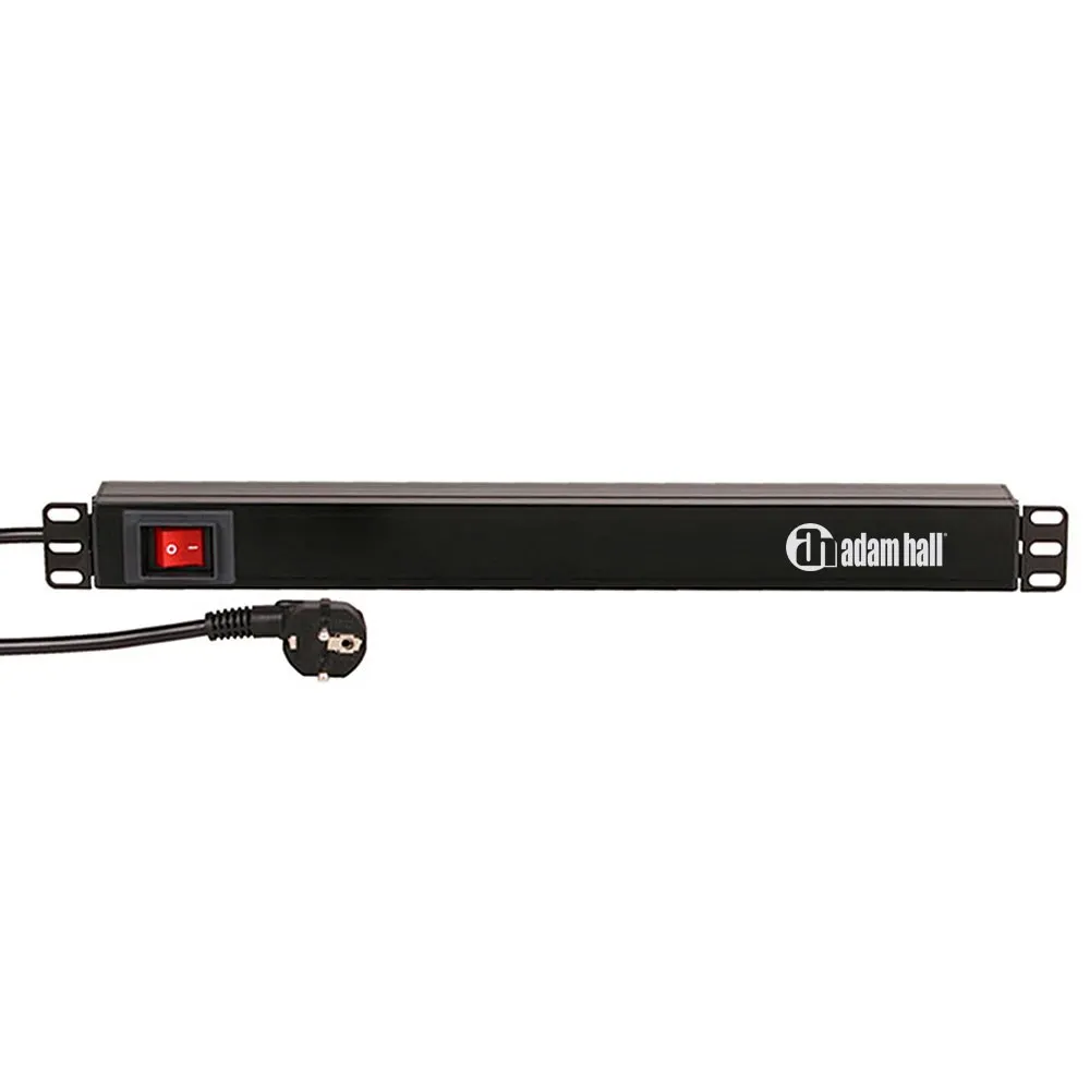 Adam Hall Cables 87478 - 19" Stromverteiler 1HE 8-Fach mit französischer Norm