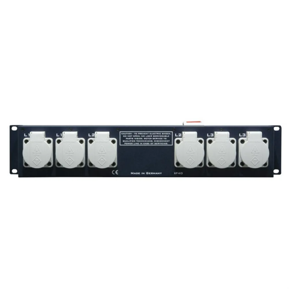 Adam Hall Cables 87480 - 19" Stromverteiler 2HE 3 Phasen & 32A CEE original Mennekes®