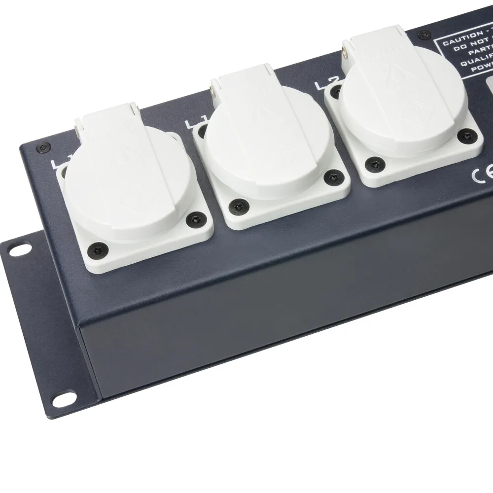 Adam Hall Cables 87480 - 19" Stromverteiler 2HE 3 Phasen & 32A CEE original Mennekes®