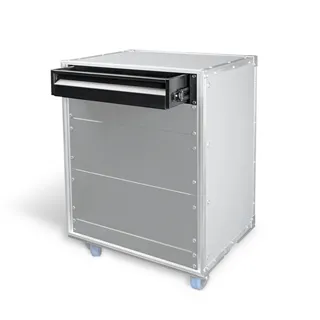 Adam Hall 19" Parts 87402 ALU ERGO 2 - 19" 2HE ERGO Rackschublade | Aluminium