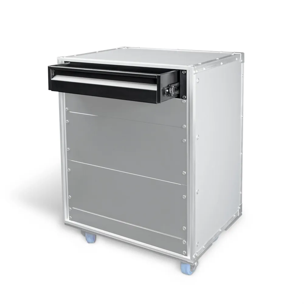 Adam Hall 19" Parts 87402 ALU ERGO 2 - 19" 2HE ERGO Rackschublade | Aluminium