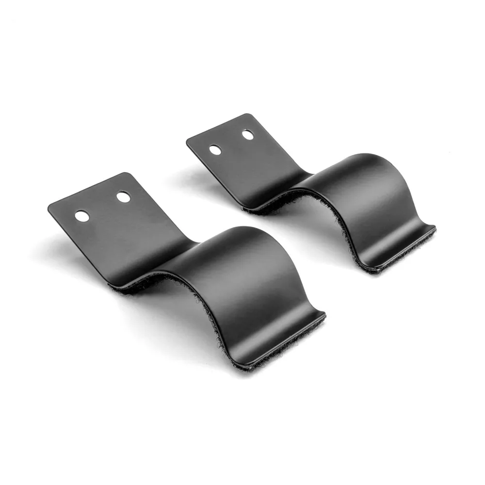 Adam Hall Hardware 87999 - 2 x schwarze Befestigungsklammern 95 x 40 mm für Rohre, Beine etc.