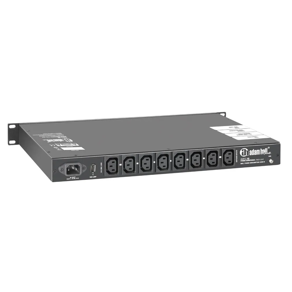 Adam Hall 19" Parts PCL 10 - Power Conditioner mit Rack-Beleuchtung