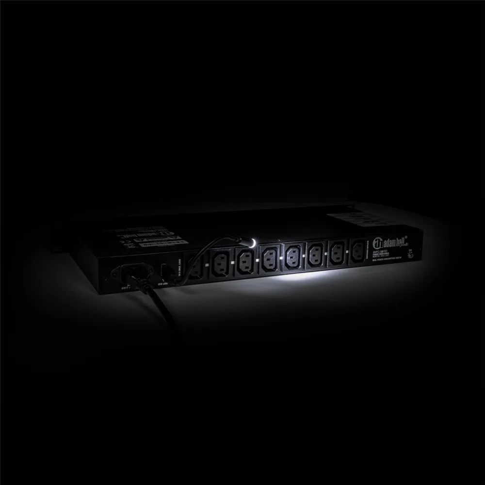 Adam Hall 19" Parts PCL 10 PRO - Power Conditioner mit Volt- und Amperemeter, Display und Rack-Beleuchtung