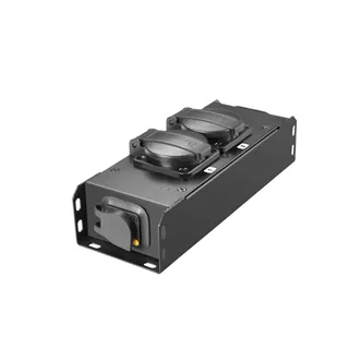 Adam Hall Cables PRO PORT 2 T - Stromverteiler 2 x Schukobuchse IP54 | IP65 In & IP65 Out