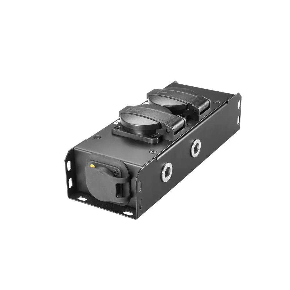 Adam Hall Cables PRO PORT 2 T - Stromverteiler 2 x Schukobuchse IP54 | IP65 In & IP65 Out