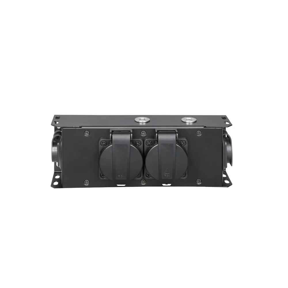 Adam Hall Cables PRO PORT 2 T - Stromverteiler 2 x Schukobuchse IP54 | IP65 In & IP65 Out