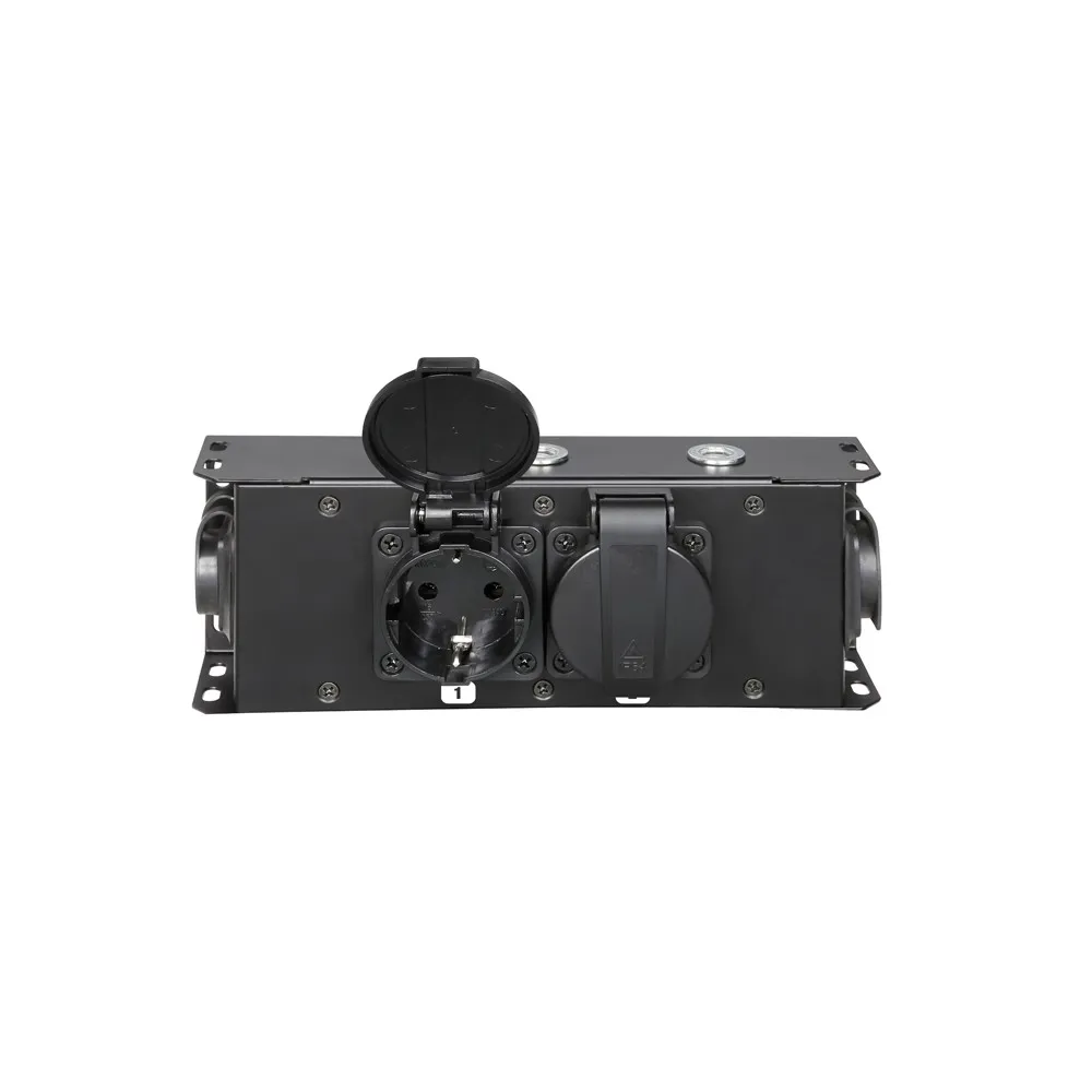 Adam Hall Cables PRO PORT 2 T - Stromverteiler 2 x Schukobuchse IP54 | IP65 In & IP65 Out