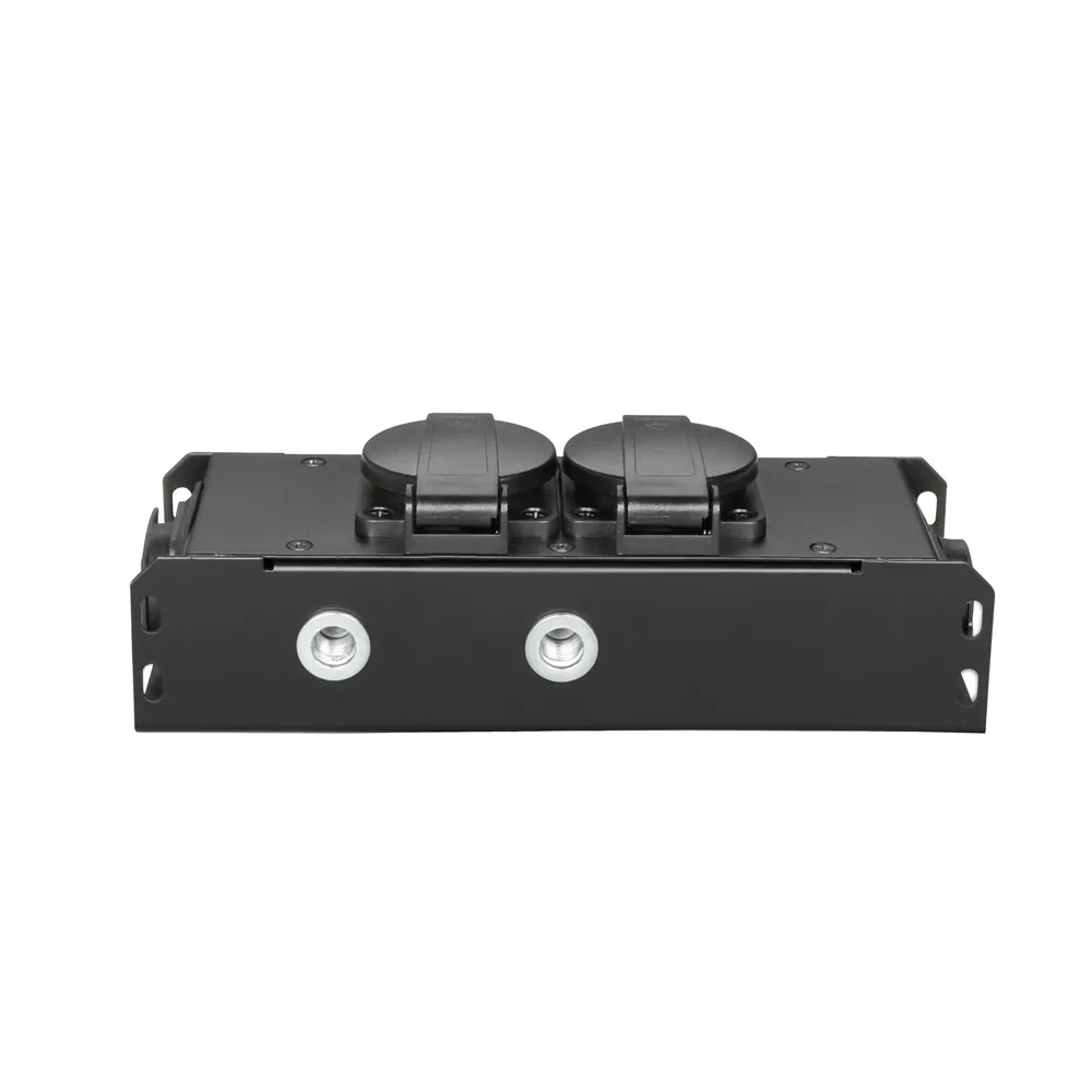 Adam Hall Cables PRO PORT 2 T - Stromverteiler 2 x Schukobuchse IP54 | IP65 In & IP65 Out