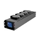 Adam Hall Cables PRO PORT 4 - Stromverteiler 4 x Schukobuchse IP54 | PowerIn BLU & PowerOut GREY
