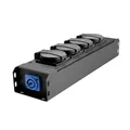 Adam Hall Cables PRO PORT 4 - Stromverteiler 4 x Schukobuchse IP54 | PowerIn BLU & PowerOut GREY