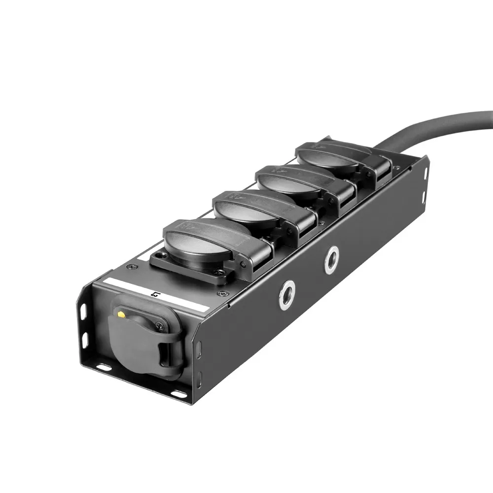 Adam Hall Cables PRO PORT 4 CEE - Stromverteiler 4 x Schukobuchse IP54 | 16A CEE In