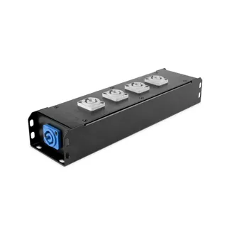 Adam Hall Cables PRO PORT 4 PP - Stromverteiler PowerIn BLU | 5 x PowerOut GREY