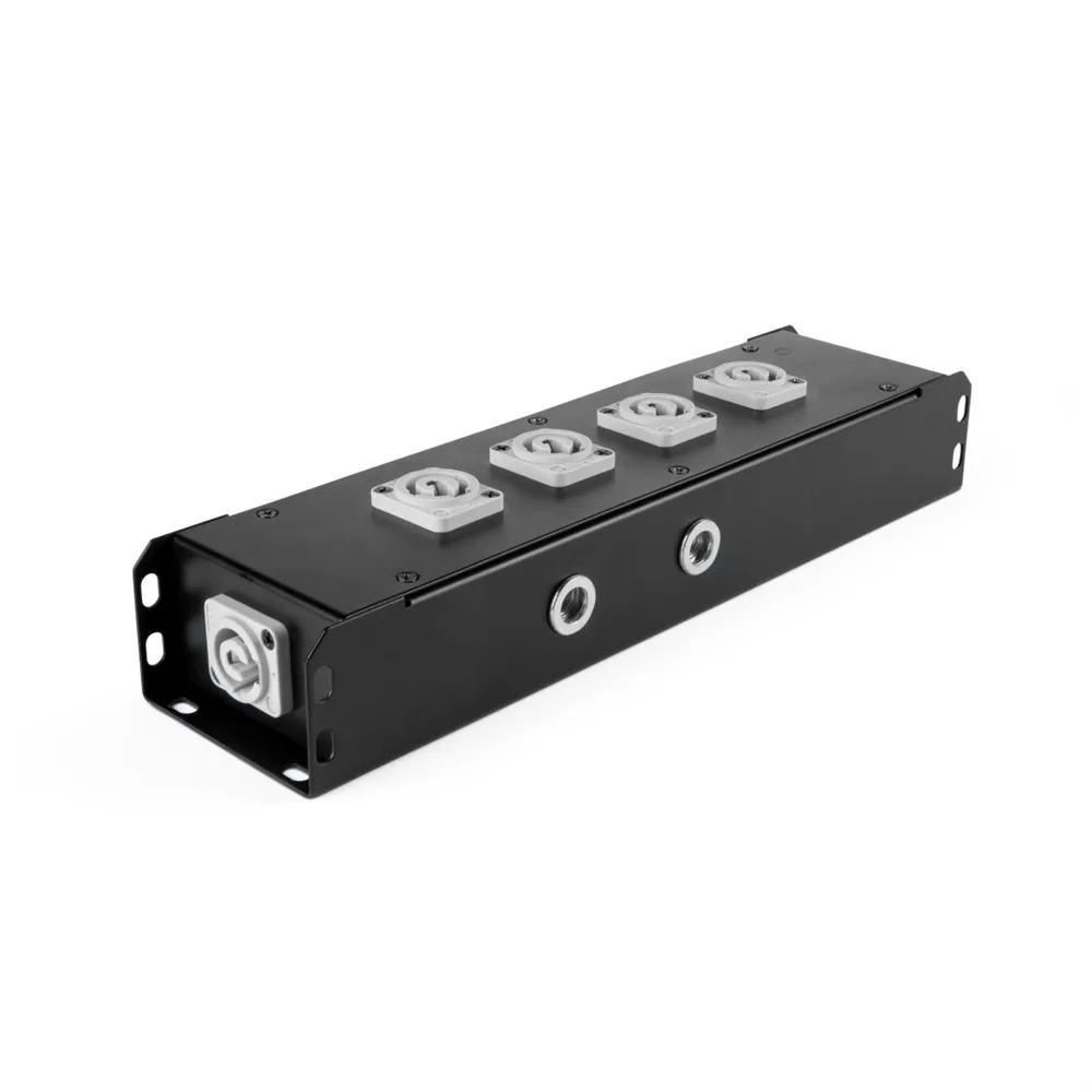 Adam Hall Cables PRO PORT 4 PP - Stromverteiler PowerIn BLU | 5 x PowerOut GREY