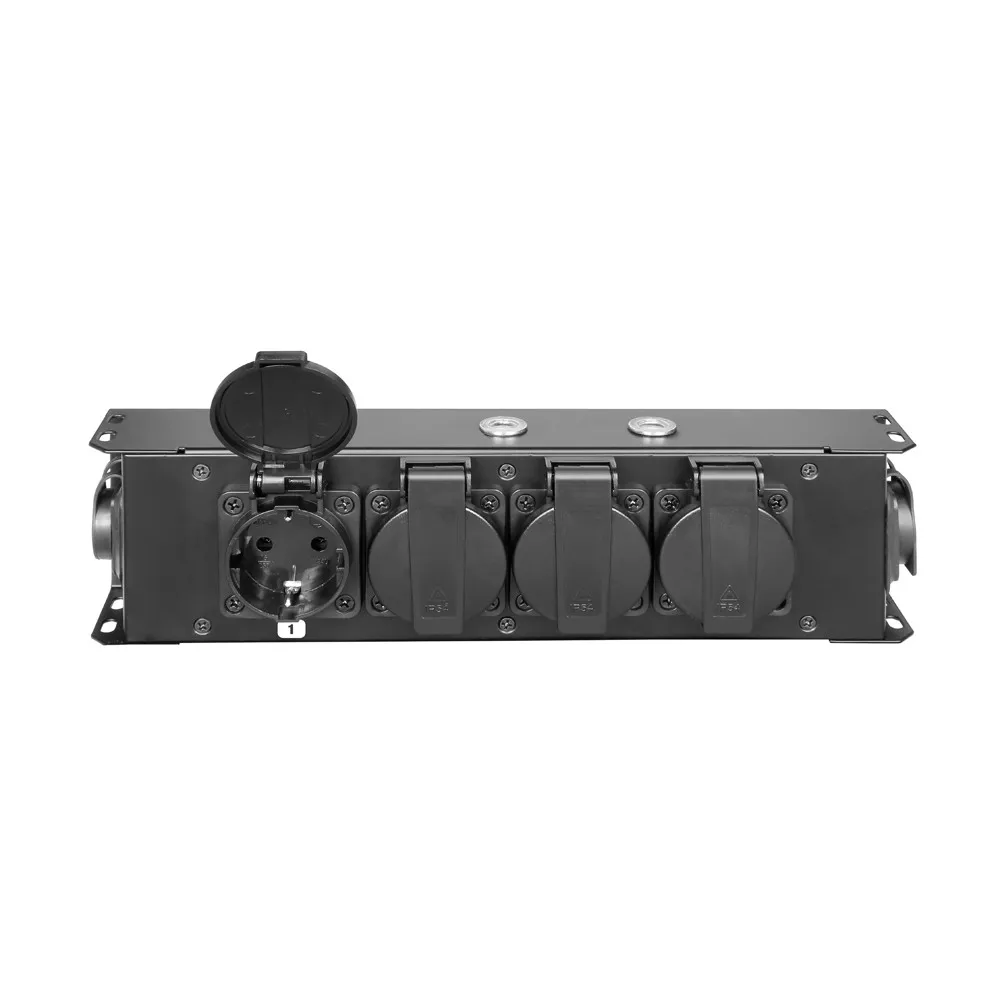 Adam Hall Cables PRO PORT 4 T - Stromverteiler 4 x Schukobuchse IP54 | IP65 In & IP65 Out