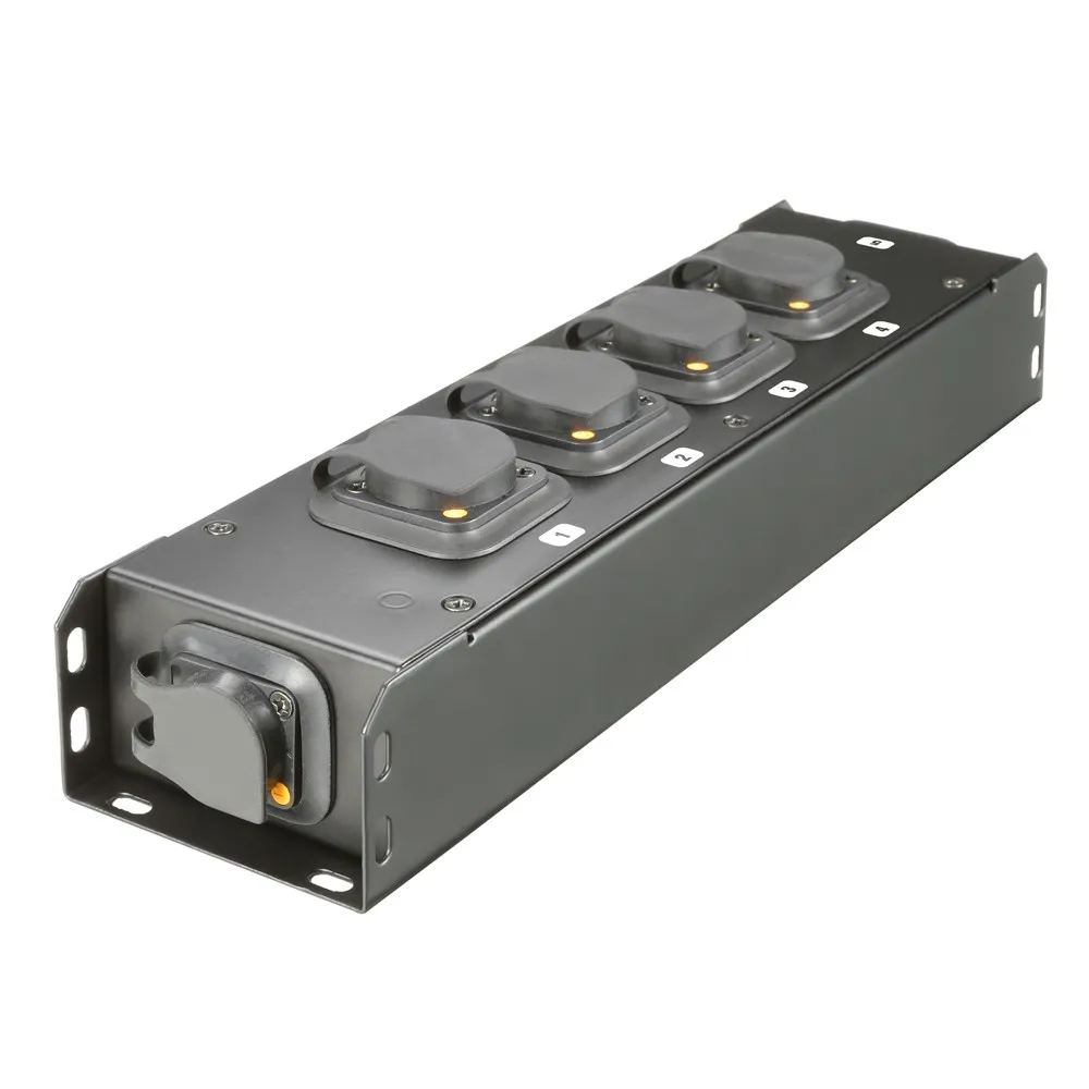 Adam Hall Cables PRO PORT 4 TT - Stromverteiler IP65 In | 5 x IP65 Out