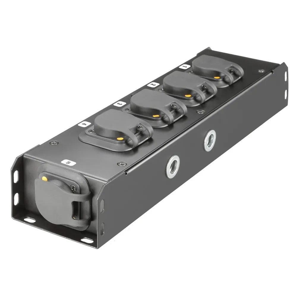 Adam Hall Cables PRO PORT 4 TT - Stromverteiler IP65 In | 5 x IP65 Out