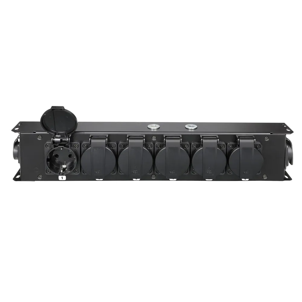 Adam Hall Cables PRO PORT 6 T - Stromverteiler 6 x Schukobuchsen IP54 | IP65 In & IP65 Out