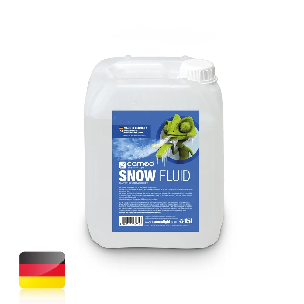 Cameo SNOW FLUID 15 L - Spezialfluid für Schneemaschinen zur Erzeugung von Schaum 15 L