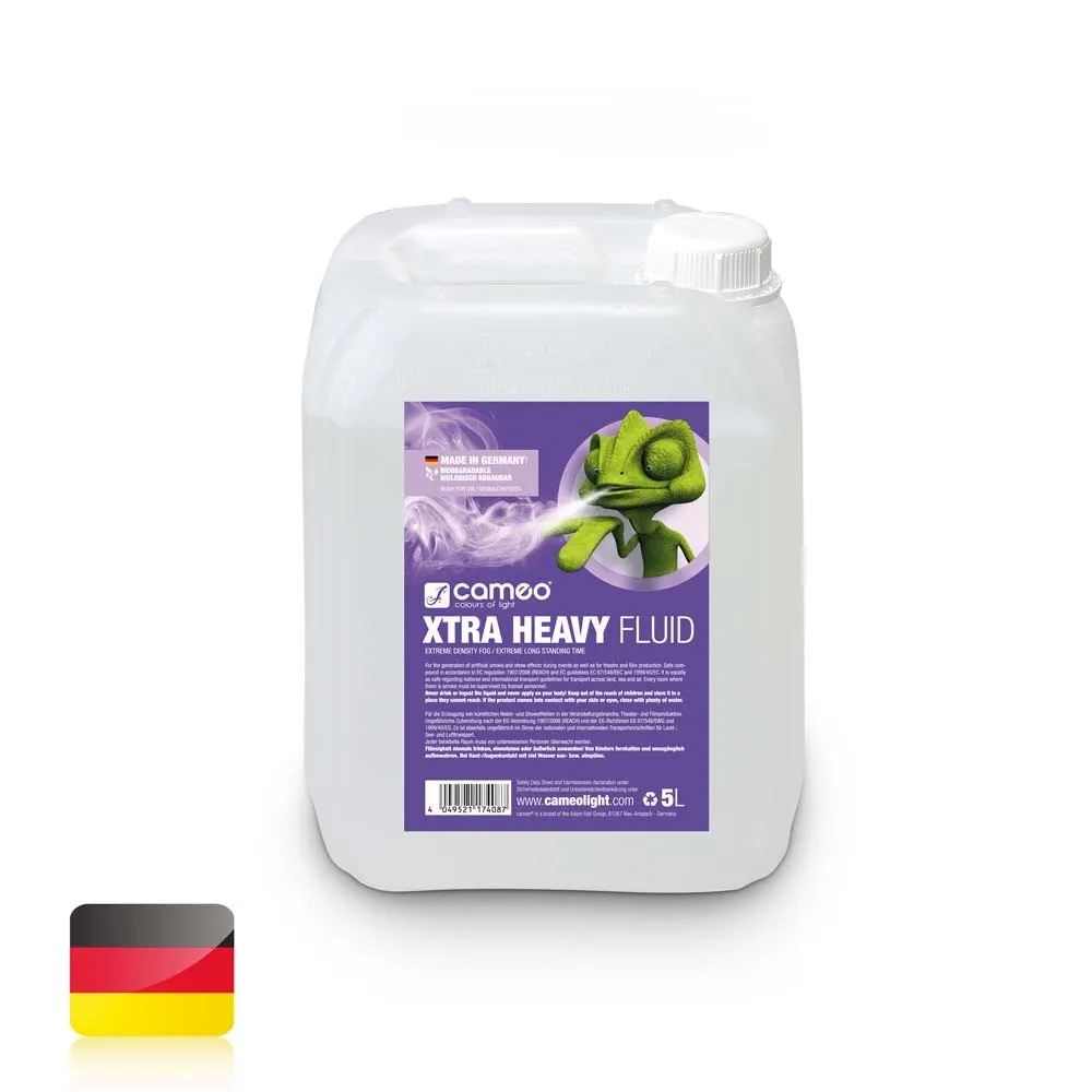 Cameo XTRA HEAVY FLUID 5L - Nebelfluid mit Sehr Hoher Dichte und Extrem Langer Standzeit 5 L