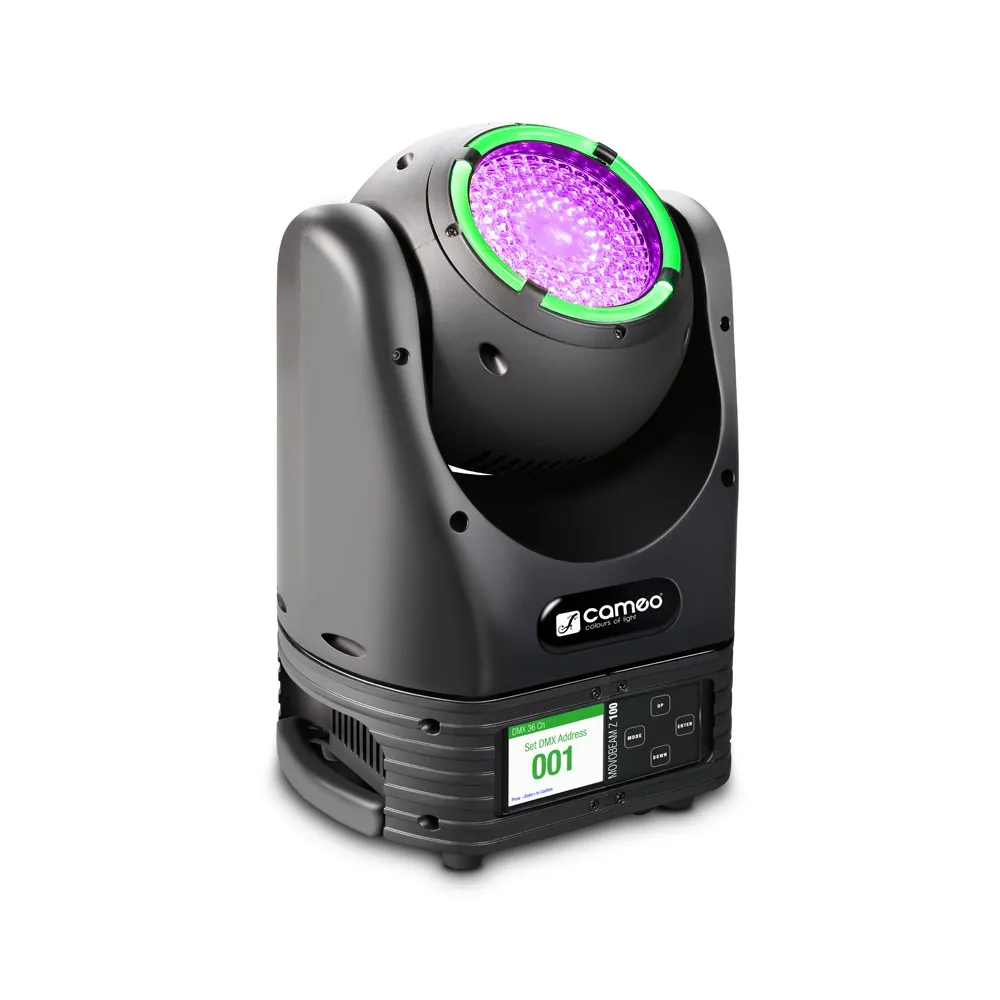 Cameo MOVO BEAM Z100 - Beam Moving Head mit LED-Ring, Endlos-Drehung und Zoom