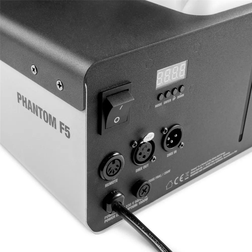 Cameo PHANTOM F5 - Nebelmaschine mit 1500 W Heizleistung und Zweifarbiger Tankbeleuchtung