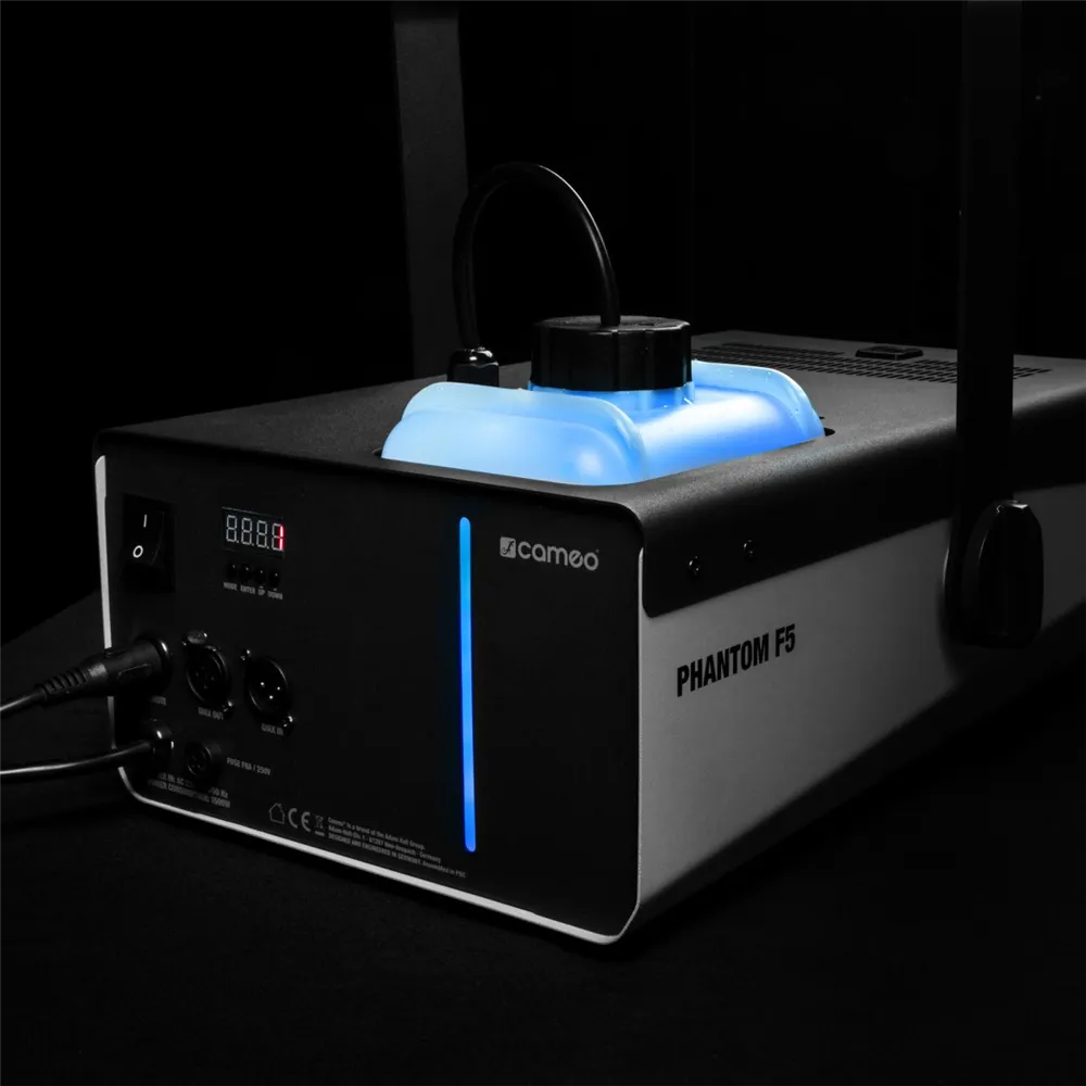 Cameo PHANTOM F5 - Nebelmaschine mit 1500 W Heizleistung und Zweifarbiger Tankbeleuchtung