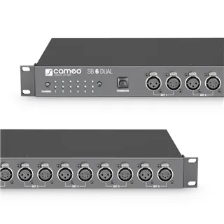 Cameo SB 6 DUAL - 6-Kanal DMX Splitter / Booster (3-Pol und 5-Pol)