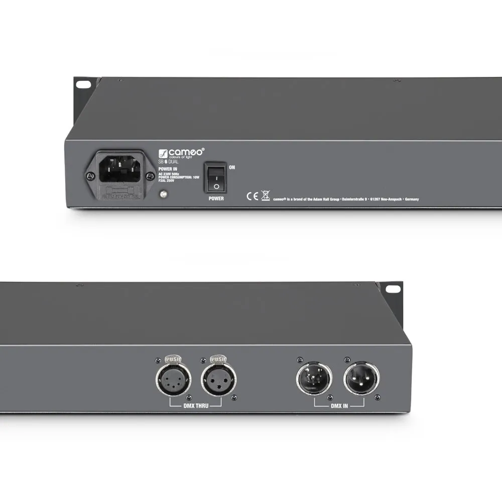 Cameo SB 6 DUAL - 6-Kanal DMX Splitter / Booster (3-Pol und 5-Pol)