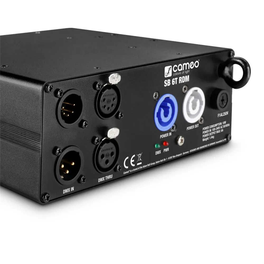 Cameo SB 6 T RDM - 6-Kanal DMX/RDM Splitter/Booster (3- und 5-Pol)