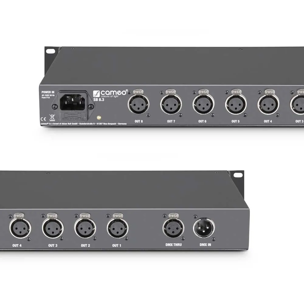 Cameo SB8.3 - 8-Kanal DMX Splitter / Booster (3-Pol)
