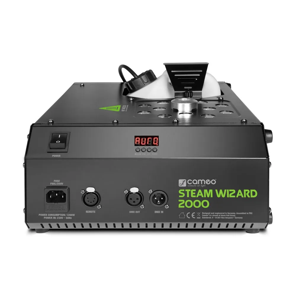 Cameo STEAM WIZARD 2000 - Nebelmaschine mit RGBA-LEDs für Farbige Nebeleffekte