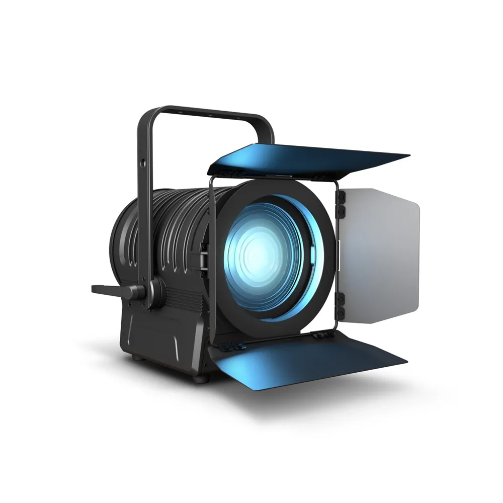 Cameo TS 200 FC - Theater-Spot mit Fresnel-Linse und 200 W 6-in-1 LED in schwarzem Gehäuse